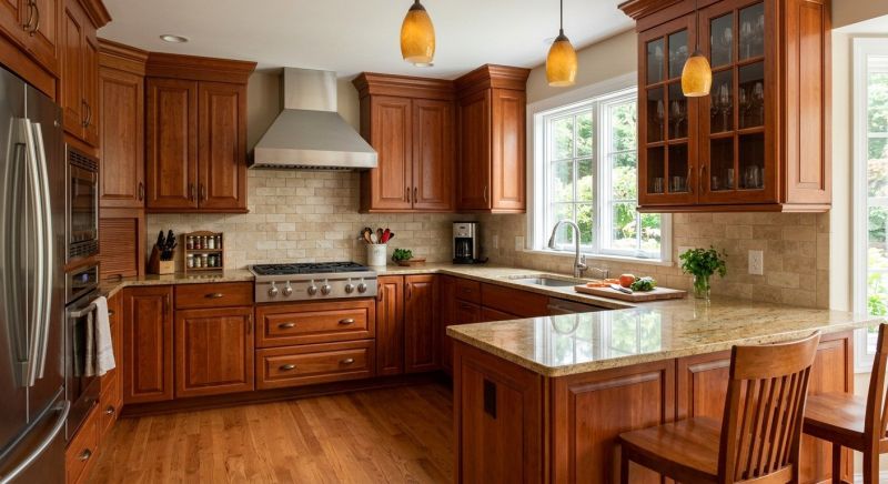 Cherry Cabinet Remodeling in Columbus, OH