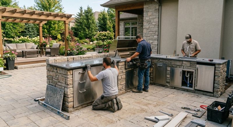 Outdoor Kitchen Installation in Katy, TX